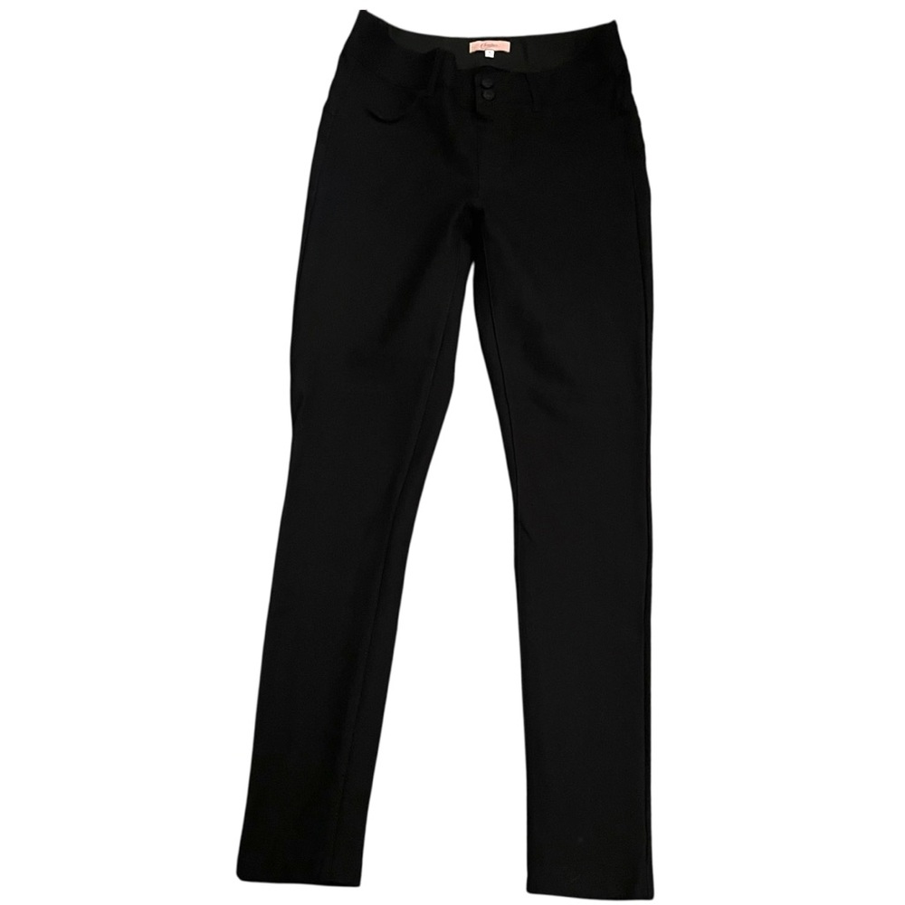 Candie's Women's M Jeggings Black Button-Detail Casual Stretch Spandex Neutral